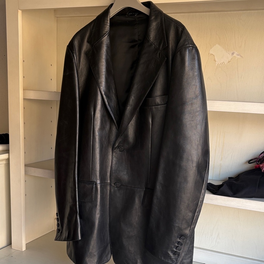 Boss Black Leather Blazer